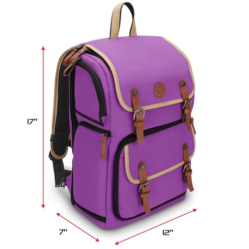 ENHANCE Designer Edition TCG Backpack - MTG Deck Bag Card Binder Space, TCG Deck Box Storage, MTG Playmat Holder - Card Storage Compatible with Magic the Gathering, Pokemon, Lorcana (Canvas Purple) - color: Canvas Purple