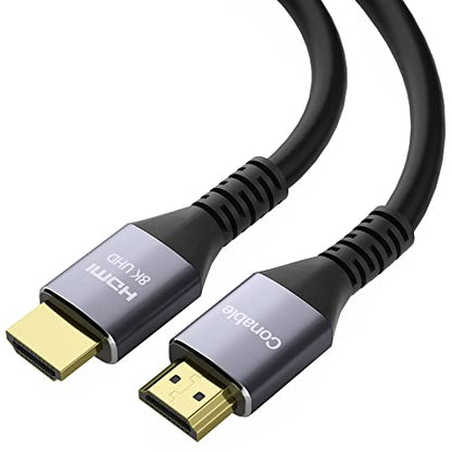 HDMI® Cable, Heavy-Duty 8K HDMI® Cable 25FT, 48Gbps Ultra HD Cord, Supports 8K@60Hz 4K@120Hz, eARC, HDR, HDCP 2.2 2.3, for Laptop, Monitor, Switch, PS5/PS4, Xbox, Dolby, Series X, UHD TV -25ft - size: 25FT, style: 1 Pack