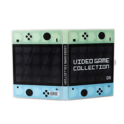 UniKeep Game Case for Nintendo Switch Cartridges - Holds 60 Video Games Securely in Foam | Heavy Duty Compact Travel Storage Binder & Protective Holder Organizer with Snap-Lock Closure - color: green / blue