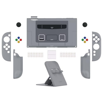 PlayVital Protective Case for Nintendo Switch 2 with Extra Stand | Ultra-Slim Dockable Hard Shell, Split Joycon Cover, Button Caps & Thumb Grips | Pattern Series, SFC SNES Classic EU Style - color: SFC SNES Classic EU Style