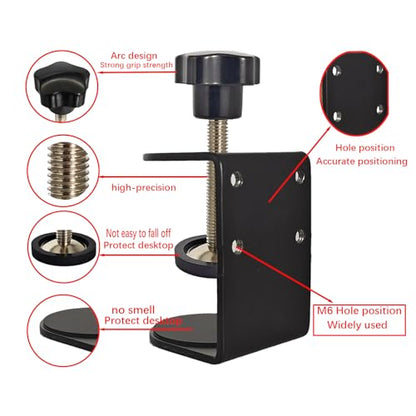 Small C Clamps 2 Inch with 4 Small Holes in the Back, 1-Pack Adjustable Desk C-Clamp for Range 0.39"~2", Versatile Clamp for Brake, Parts Assembly, Fastening, Welding, Woodwork, Metal Work - size: 2 in, style: 1-Pack