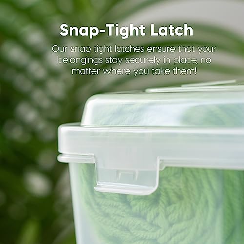 IRIS USA Board Game Storage |Made in USA| Thick Craft Case (6-Pack) - Clear | Fits 8.5" x 11" & A4 Paper, Organizers with Built-In Handle & Snap-Tight Lids, Containers for Puzzles, Art & Scrapbooking - size: 6 Pack