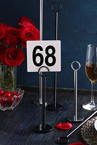New Star Foodservice 23053 1-100 Double Sided Table Numbers, 4" x 4" Inch, White (Pack of 2) - size: 4 x 4 inches (Pack of 2), style: Black on White (1-100)