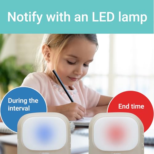 dretec My Routine Learning Timer, Timer, Countdown, Silence, Volume Switching Function, Up to 199 Minutes and 55 Seconds, Repeat, Interval Timer, Study Timer, Clock Function, Multiple Timer Settings, - color: 02.blue, style: Interval Timer
