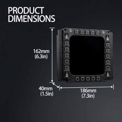 Flight Simulator Controls Panel 8 Inch Screen Lcd Light Desktop Cockpit Instrument Controller 28-Key Compatible Pc,Usb Plug Play For Beginner Home Enthusiasts Aviation Hobby Virtual Practice