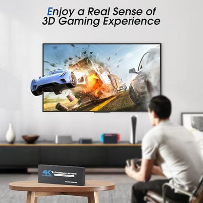 HDMI Switch 7 in 1 Out, 4K60Hz HDMI Switcher with Remote, H-DMI Selector Box Support UltraHD Dolby HDR10 2.0 HDCP 2.2 3D, HD-MI Splitter Compatible with Xbox PS5/4/3 Blu-Ray Player Fire Stick