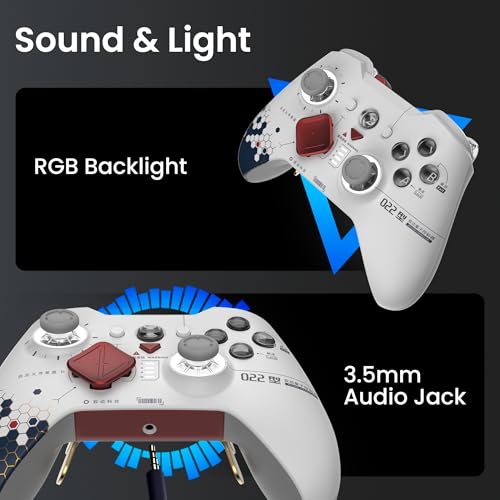 ZD O+ Excellence Wireless PC Controller – Modular Design, Hall Effect Joysticks, Remappable Buttons, RGB & Audio Jack for Switch/Switch2, PC, Android, iOS & Steam (Starfield Edition) - color: Starfield Edition