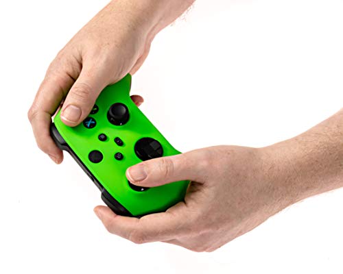 Xbox One Series X S Custom Soft Touch Controller - Soft Touch Feel, Added Grip, Neon Green Color - Compatible with Xbox One, Series X, Series S - color: GREEN XS