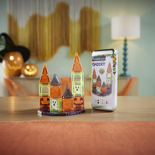 MAGNA-TILES microMAGS 24-Piece Spooky Travel Set, The Original Magnetic Building Brand - style: Spooky