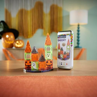 MAGNA-TILES microMAGS 24-Piece Spooky Travel Set, The Original Magnetic Building Brand - style: Spooky