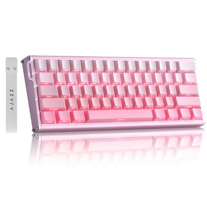 Alux60 Gaming Keyboard Wired, Hall Effect Magnetic Switch Aluminum Mechanical Keyboard, 8K Polling Rate, 0.125ms Ultra-Low Latency, 128K Scan Rate, Side Printed PBT Keycaps, RGB Backlit（Pink） - color: Pink
