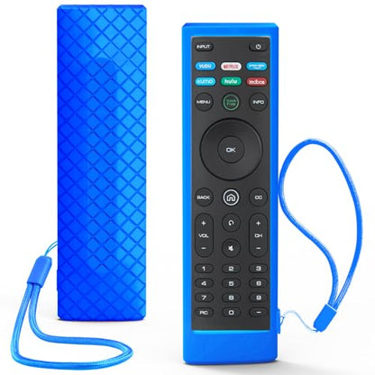 Case for Vizio TV Remote, Cover Compatible with Vizio Smart TV Remote Control XRT136 / XRT140 Silicon Universal Sleeve Skin Blue - color: Non-Glow Blue