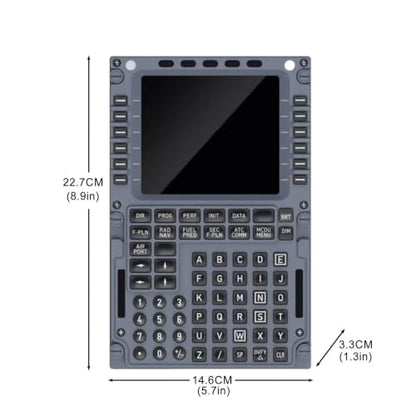 Flight Simulator Control Panel Cockpit Accessory Full HD Glass Display Plug & Play Desktop Aviation Game Simulator Full Set With LSK Keys For Flight Sim Enthusiasts Home Hobby Beginners