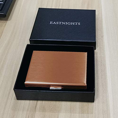 RFID Credit Card Holder Protector Metal Credit Card Wallet Business Card Holder for Men Women Gift Box Package (Copper) - color: 01 Copper