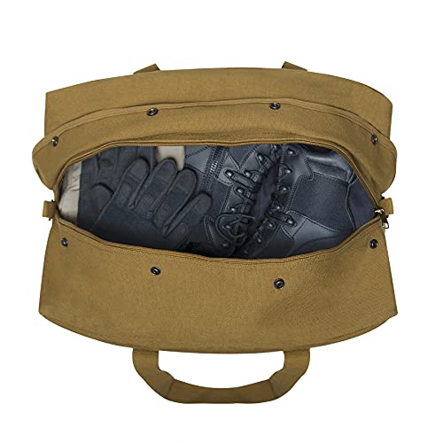 Rothco Small Canvas Parachute Cargo Bag – Rugged Outdoor Storage Travel Duffle - color: Coyote Brown