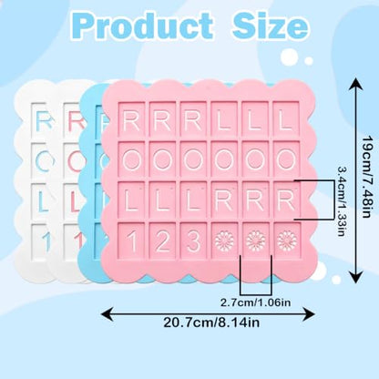 4 PCS Solo Mahjong Board Practice, 24 Slots Mahjong Practice Board Team Play, 4 Player Boards Tile Pattern Practices Strategy Aid, Beginner Friendly Mahjongs Tile Game Practices Boards Training