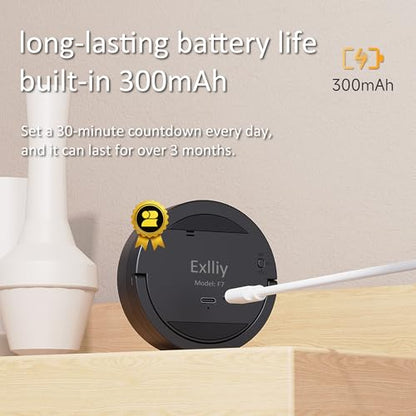 Digital Kitchen Timer, Rechargeable Magnetic Visual Timer with Large LED Display, Adjustable Volume for Classroom, Cooking, Fitness, Baking, Kids Learning & Teaching (1, Black)