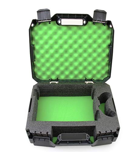 CASEMATIX Travel Case Compatible with Xbox One S - Hard Shell Xbox One S Carrying Case with Protective Foam Compartments for Console, Controller, Power Adapter, Games and More Accessories
