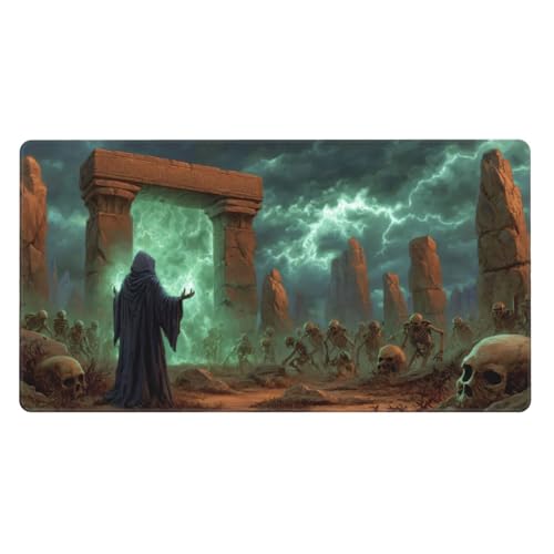MTG Playmat Fighting TCG Mat Board Game Card Game Trading Card Game Play Mat Desk Pad Original Hand Painting Stitched Edges Smooth Surface Rubber Base 23.5x13.7in