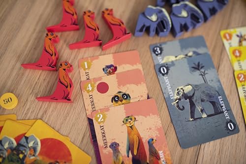 25th Century Games Botswana – Animal Collecting Strategy Card Game by Reiner Knizia Ages 7+ | 2–5 Players | 20–30 Min Playtime | Family-Friendly Gameplay