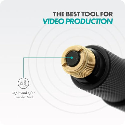 Movo CMP-17 Professional 9.8' Aluminum Boom Pole for Shotgun Microphones – Compatible with Rode NTG Series, Sennheiser MKE600, Audio-Technica AT875R & More