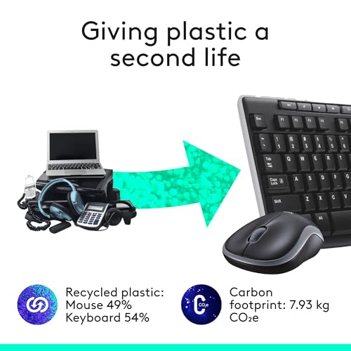 Logitech MK270 Full Size Wireless Keyboard and Mouse Combo - Black - color: Black, size: 1 Pack, style: Combo