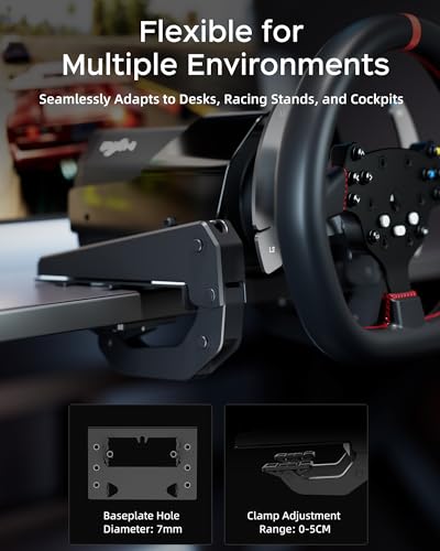 PXN V10 Ultra Direct Drive Gaming Steering Wheel for PC, PS4, Xbox – 3.2Nm Force Feedback, Servo Motor, 4 Paddle Shifters, Hall Pedals – Sim Racing Wheel for Driving Simulators and Racing Games