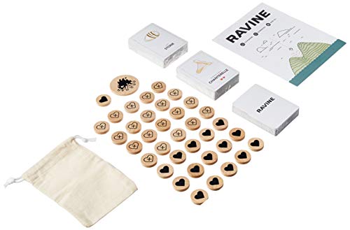 Stellar Factory Ravine: A Crafty and Cooperative Card Game | 193 casino-quality cards plus screen-printed wood tokens; 45-90 min playtime; great for families & experienced groups.