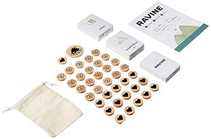 Stellar Factory Ravine: A Crafty and Cooperative Card Game | 193 casino-quality cards plus screen-printed wood tokens; 45-90 min playtime; great for families & experienced groups.