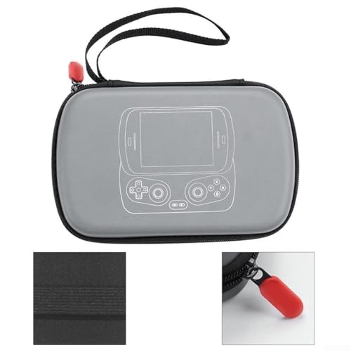 Hard Carrying Case for Anbernic RG Slide Console, Flannel Protection, Compact Travel Storage, Grey