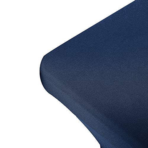 Peomeise 4FT Spandex Table Cover Rectangular Stretch Spandex Tablecloth (Navy,4FT) - color: Navy, size: 48" x 30" (Rectangle)