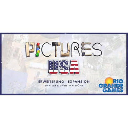 Rio Grande Games Pictures USA Expansion: Family Party Game, 110 USA Photos, Creative Board Game, Ages 8+, 3-5 Players