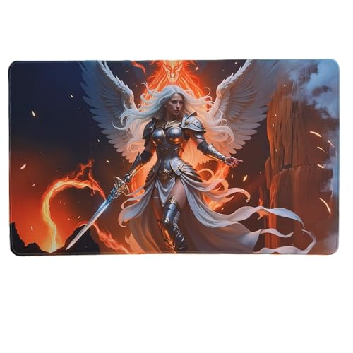 Foxtrot Designs TCG Playmat, 24in x 14in, Premium Stitched Edges, Non-Slip Base for MTG and Other Trading Card Games. MTG Playmat. (Archon) - color: Archon