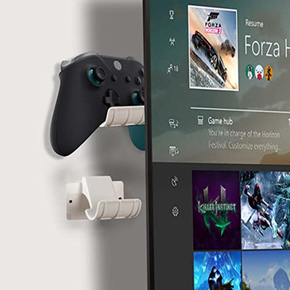 VIVO Universal Video Game Controller Wall Mount Holders, Compatible with PlayStation, Xbox, NVIDIA, Nintendo Switch Controllers, and More, 2-Pack, White, MOUNT-GM01CW - color: White