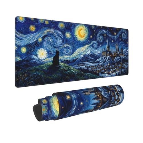 Extended Gaming Mouse Pad, Large Mouse Mat, XL Desk Pad for Keyboard and Mouse, Non-Slip Rubber Base & Stitched Edges for Gamer Office 31.5x11.8 in - color: 16