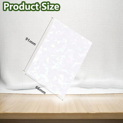 100 Count White Card Sleeves for Trading Cards, Perfect Fit Shiny MTG Card Sleeves, Holographic Card Sleeve Fit for Magic, Photocard, TCG, Baseball/Sports Cards, Yugioh Card, Game Card 66 * 91 mm - color: White