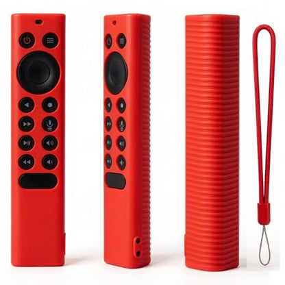 Silicone Protective Cover for NVIDIA Shield TV Pro/4K HDR Remote Controller Series, Light Weight Kids-Friendly Silicone Skin Anti-Slip/Shockproof with Hand Strap - color: Red