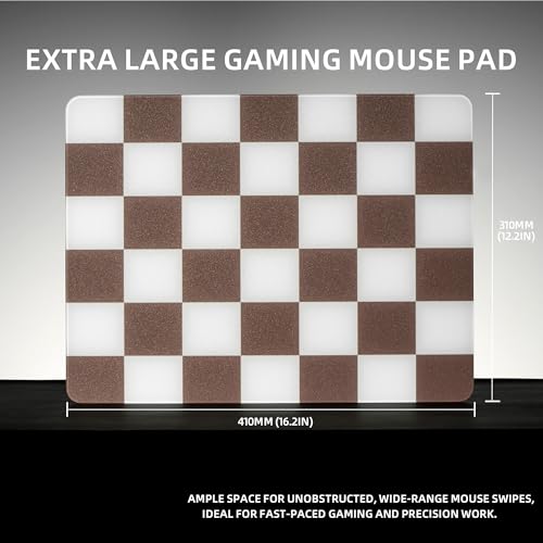 Glass Gaming Mouse Pad, XVX Professional Esport Tempered Glass Mouse Pad Ultra-Smooth Micro-Etched Surface for Top Speed and Control,Hard Mousepad（16.14 '' L × 12.20'' W - color: Khaki