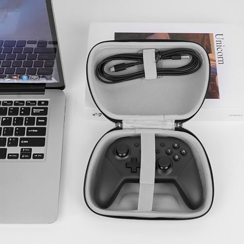 GEEKRIA Controller Travel Case Compatible with Nintendo Switch Pro, Hard Shell Carrying Bag, Protective Storage with Internal Mesh Pocket for Charging Cable (Dark Gray) - color: Dark Gray