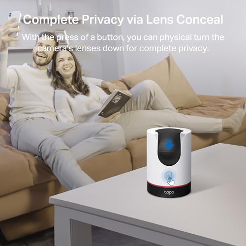 TP-Link Tapo 2K QHD Pan/Tilt Wi-Fi Camera | Apple HomeKit | Physical Privacy Mode | Color Night Vision | Motion Tracking | 2-Way Audio | Local/Cloud Storage | Works w/Alexa&Google Home | (Tapo C225) - style: 2K QHD, HomeKit Compatible