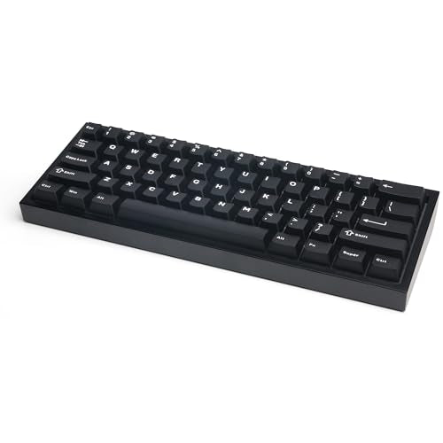 CyberPowerPC CK60 Black 60% Hot-Swappable RGB Customizable Mechanical Gaming Keyboard, Dampening Foam, Aluminum CNC Case w/Gateron Red Switches and PBT Keycaps - color: Black