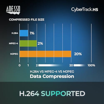 Adesso Cybertrack H5 1080p HD Webcam, Black | USB Autofocus, Microphone, 1920 Pixels X 1080 Pixels, 2.1 Mpixels