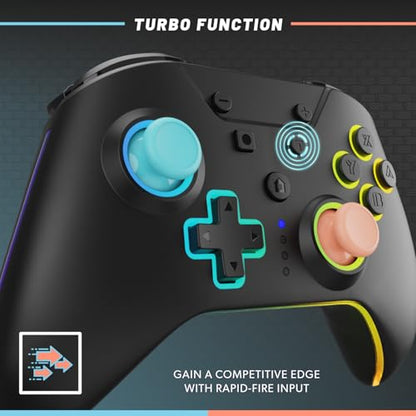 Armor 3 - NuRival Wireless Pro Controller for Nintendo Switch 2 / OLED/Switch – Hall Effect Joysticks, Anti-Stick Drift, Pulse Feedback, Gyro Motion Controls, Remappable Buttons