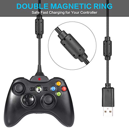 Trenro Charger for Xbox 360 Controller, 2 Pack USB Charging Cable