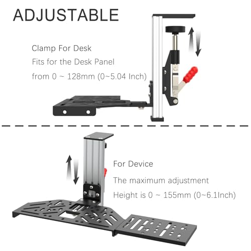 EG STARTS 1x Desk Mount Clamp for Sim Racing Wheel Stand Simulator Cockpit Wheel Stand Racing Steering Shifter Mount fit for Logitech G25 G27 G29 G920 G923 Thrustmaster T248 T300 T-GT TS-PC T500 T818