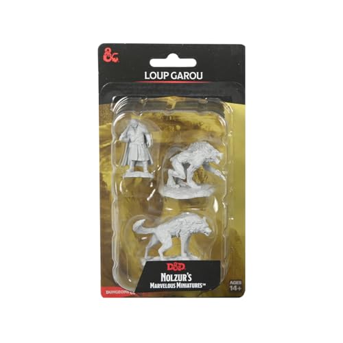 WizKids D&D Nolzur's Marvelous Miniatures: Loup Garou Dungeons and Dragons Unpainted Miniatures - style: Loup Garou