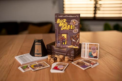 25th Century Games Beer Mug Dice Fun Dice Rolling Game for Families & Friends | Ages 8+ | 3-6 Players | Pub-Themed Strategy & Luck Card Game