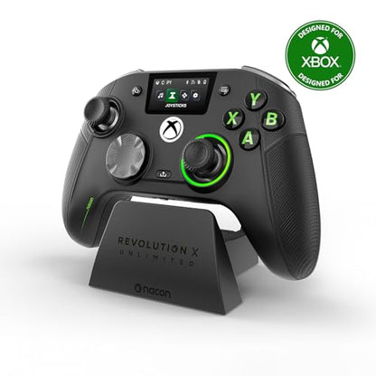 Nacon Revolution X Unlimited Precision Wireless Controller for XBOX and PC | Officially Licensed for XBOX Series X|S, XBOX One, Windows PC & Android via Bluetooth - Wired and Wireless - Charging Station