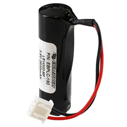 (2-Pack) Exell PLC Lithium 3.6V 2600mAh Computer Backup Batteries, Replacements for Mitsubishi, E-20GM Positioning Controller, F1 Series, F2 Series, FX Series, FX-20GM Positioning Controller