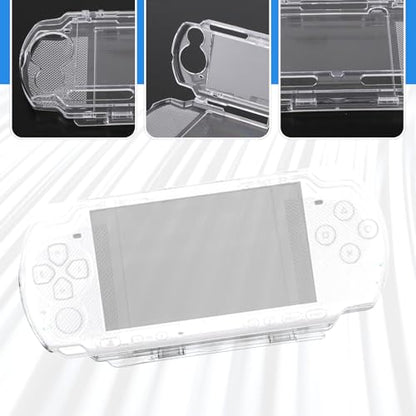 Penitue Transparent Hard Shell Case Cover and 2 Screen Protective Film, High Hardness Anti-Scratch Clear Protective Replacement Sleeve Accessories Compatible with 2000/3000 Game Console